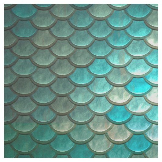 Tissu Motif vert de menthe d'échelles de poissons de (Échantillon)