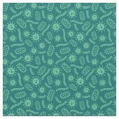 Tissu Motif vert de microbes (fermé)