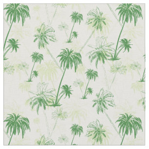 Tissu Motif vert de palmier