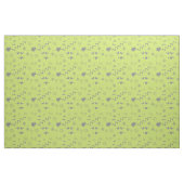 Tissu motif vert d'oiseaux, points, pas, papillon (Fat Quarter)