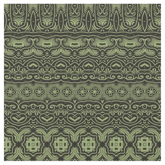 Tissu Motif vert d'olive chic Boho (Fermer)