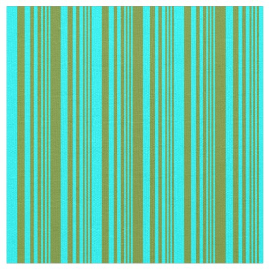 Tissu Motif vert et Aqua Linked/Striped (Fermer)