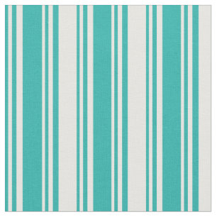 Tissu Motif vert et blanc de la mer clair