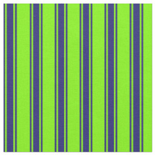Tissu Motif vert et bleu nuit