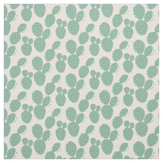 Tissu Motif vert et rose de cactus (Échantillon)