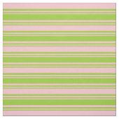 Tissu Motif vert et rose/rayé (Échantillon)
