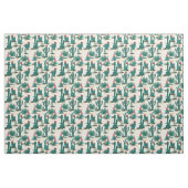 Tissu Motif vert et rouge de cactus (Fat Quarter)