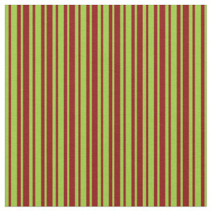 Tissu Motif vert et rouge foncé à rayures/rayures