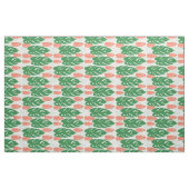 Tissu Motif vert feuille orange (Fat Quarter)