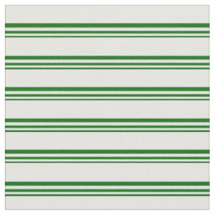 Tissu Motif vert foncé et crème à la menthe
