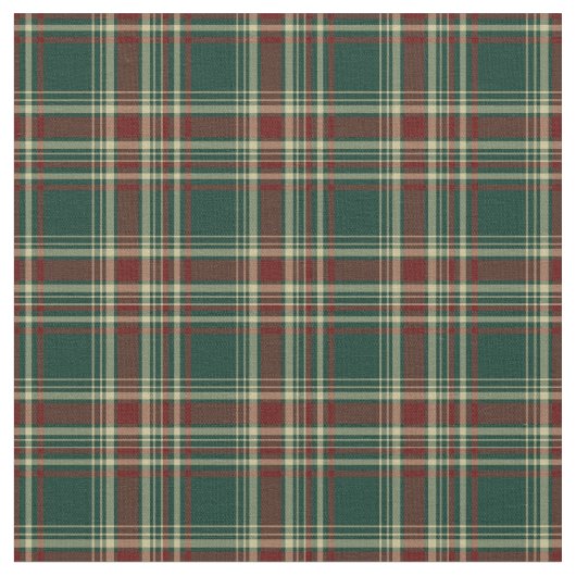 Tissu Motif vert-foncé et marron de plaid de Noël (Fermer)