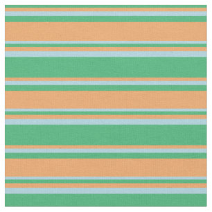 Tissu Motif vert mer, Brown et bleu clair
