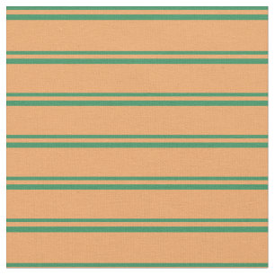 Tissu Motif vert mer et Brown à lisses/rayures