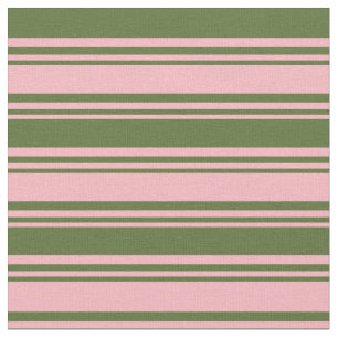 Tissu Motif vert rose pâle et olive foncée