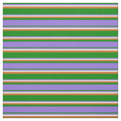 Tissu Motif vert, violet, blanc et chocolat (Échantillon)