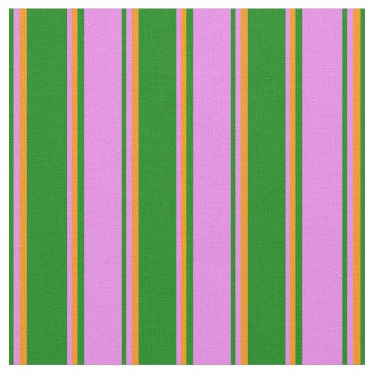 Tissu Motif vert, violet et orange foncé (Fermer)