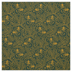 Tissu Motif vintage d'arts et métiers de glands et de fe