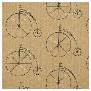 Tissu Motif vintage de bicyclette