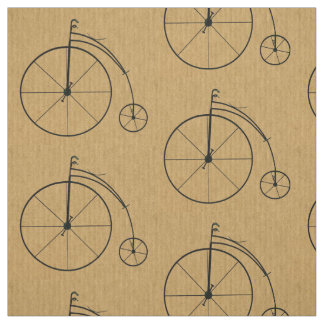 Tissu Motif vintage de bicyclette