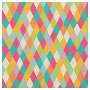 Tissu Motif vintage de harlequin