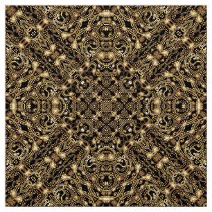 Tissu motif vintage en or