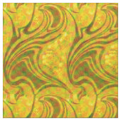 Tissu Motif vintage rétro psychédélique jaune (Fermer)