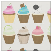 Tissu Motif Whimsical Cupcakes (Fermer)