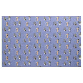 Tissu Motif Whimsical de vache sur bleu (Fat Quarter)