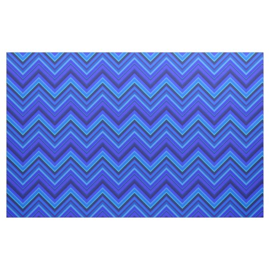 Tissu Motif zigzag rayures bleues (Fat Quarter)