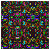 Tissu Motifs abstraits multicolores (Échantillon)