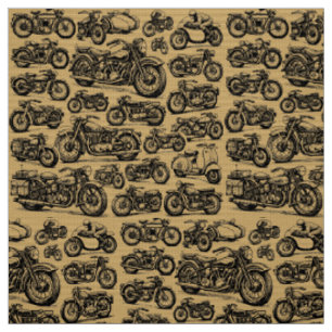 Tissu Motifs de motos vintage et antiques