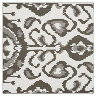 Tissu motifs tribaux chic-noirs-blancs ikat