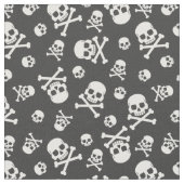 Tissu Moto crâne et os croisés (Fermer)