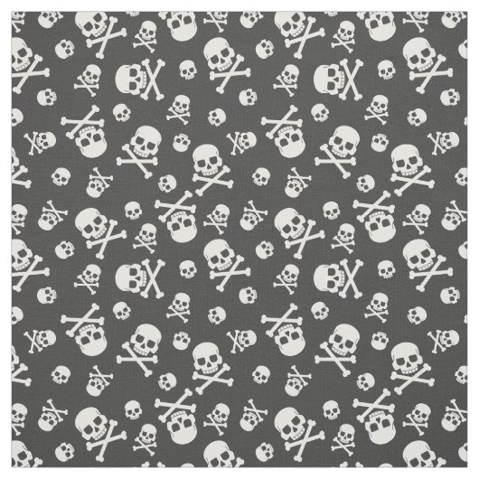 Tissu Moto crâne et os croisés (Échantillon)