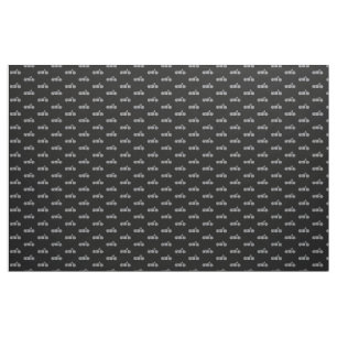 Tissu Motocyclette Silhouette grise sur le noir pour l'u