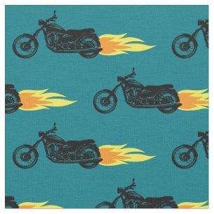 Tissu Motocyclettes motos flamboyantes d'hommes motards