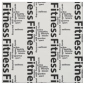 Tissu Mots fitness (Échantillon)