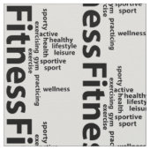 Tissu Mots fitness (Détail)