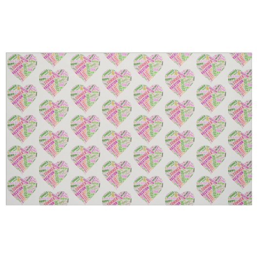 Tissu Mots relatifs aux vacances (Fat Quarter)