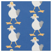 Tissu Mouette drôle avec frites dessin animé (Fermer)