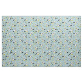 Tissu Mouettes de caricature mignonnes Bleu clair, Blanc (Fat Quarter)
