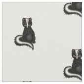 Tissu mouffette mignonne (Fermer)