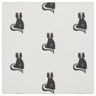 Tissu mouffette mignonne