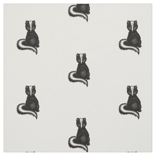 Tissu mouffette mignonne (Échantillon)