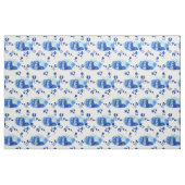 Tissu Moulin de vent, motif bleu de Delft, impression (Fat Quarter)