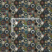 Tissu mousse de fleur (Carreau)