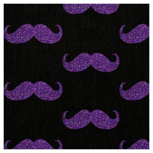 Tissu Moustache à Parties scintillant violette (Échantillon)