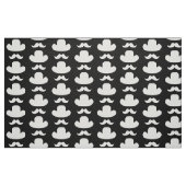 Tissu Moustache et casquette (Fat Quarter)