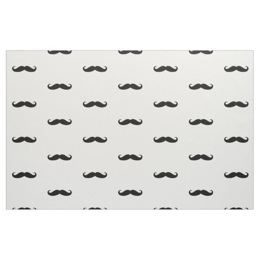 Tissu Moustache noire courbée drôle (Fat Quarter)