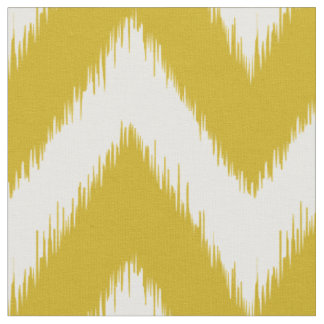 Tissu Moutarde Ikat jaune Chevron